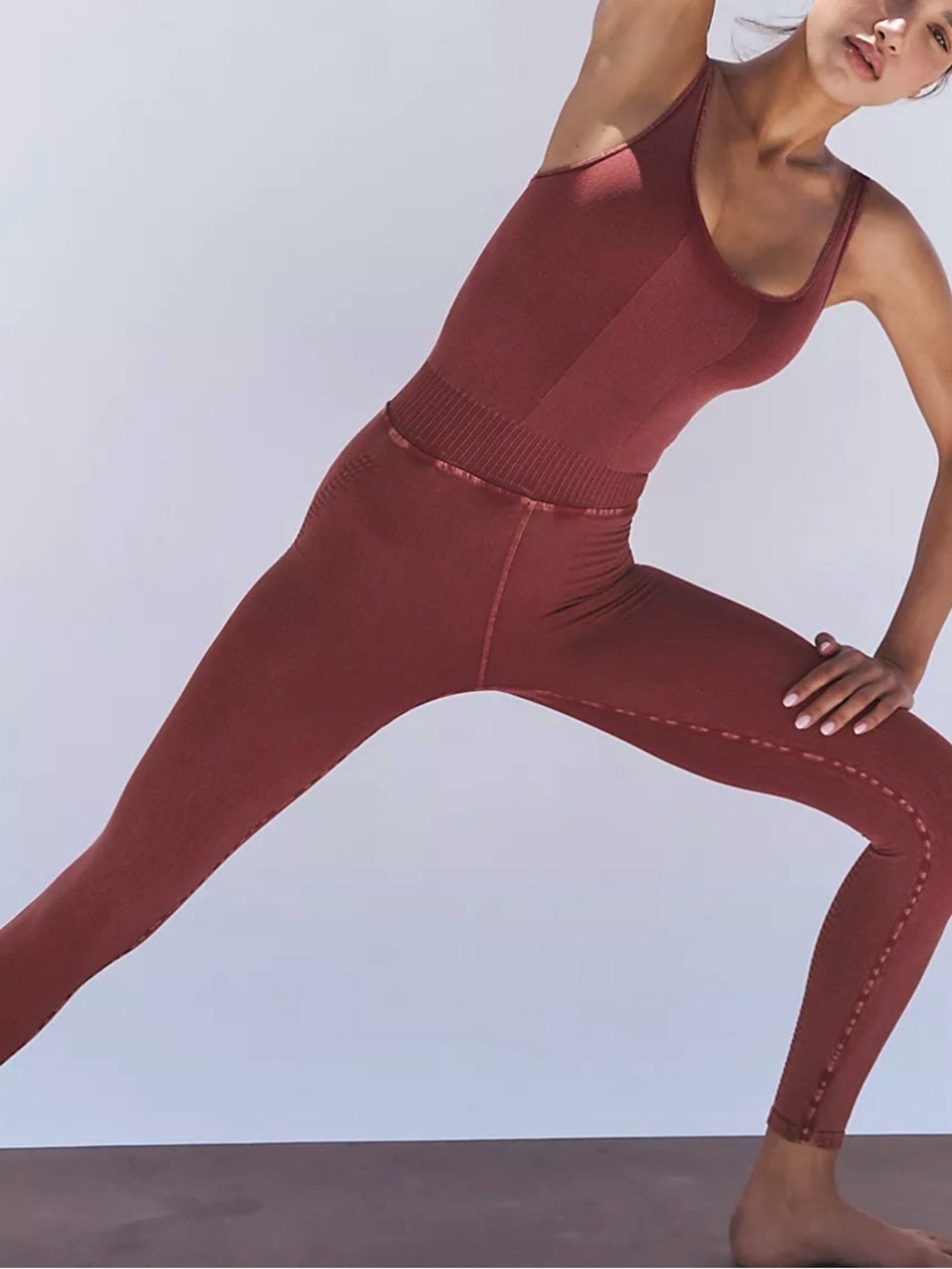Free People Movement Good Karma Onesie in Ringside Red
